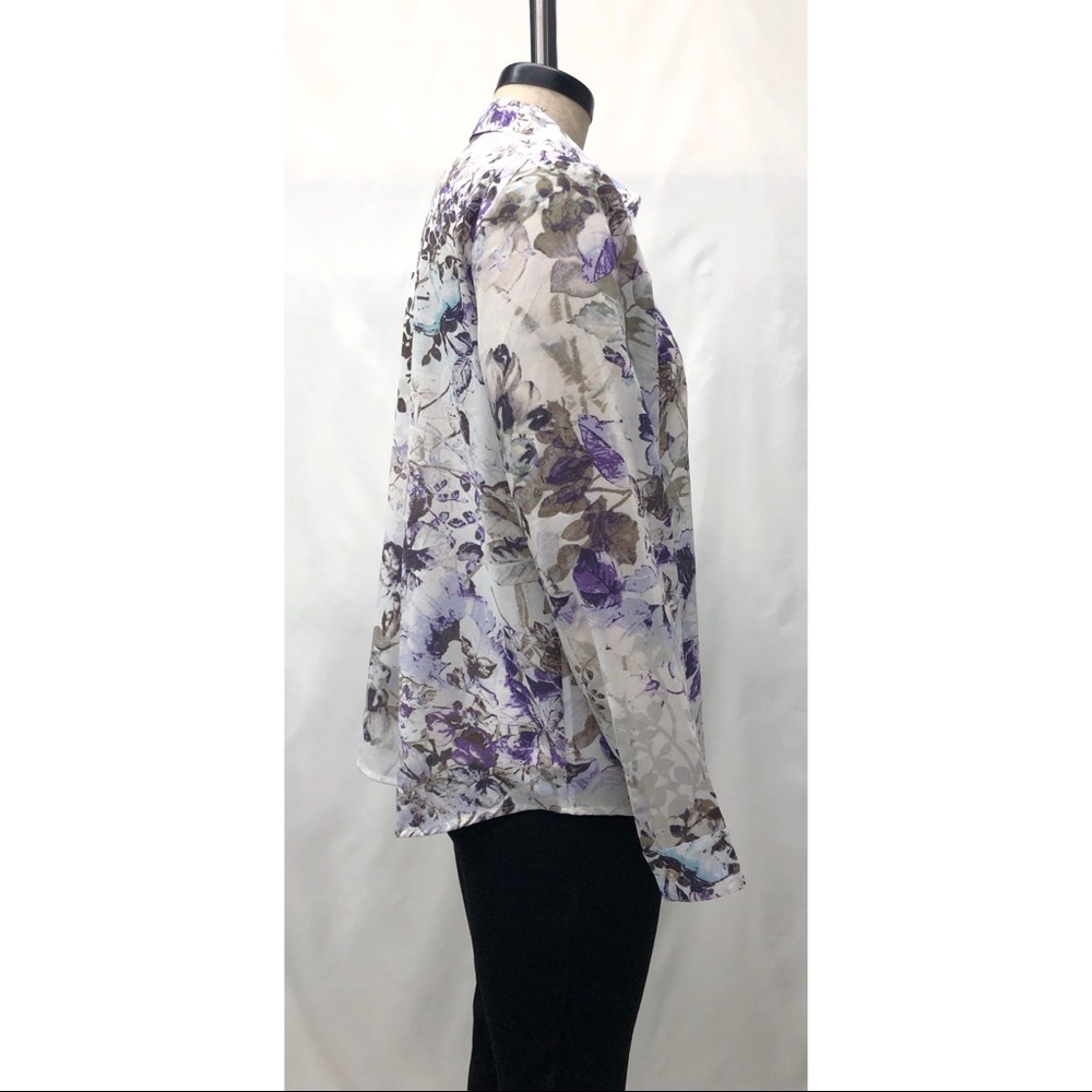 Chico’s Multicolor Floral Print Blouse - Picture 5 of 14